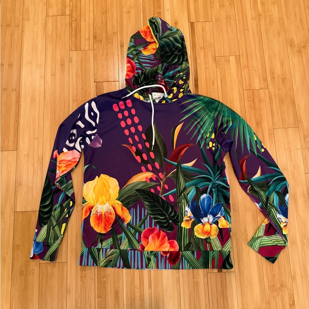 “Dressed in Joy” by Mikaela Pabon Tropical Hoodie – Bold Statement Piece